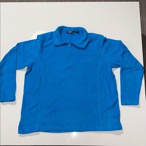LANDS' END Blue Fleece Jacket 1/4 Zip Pullover Long Sleeve Youth Size XL/P